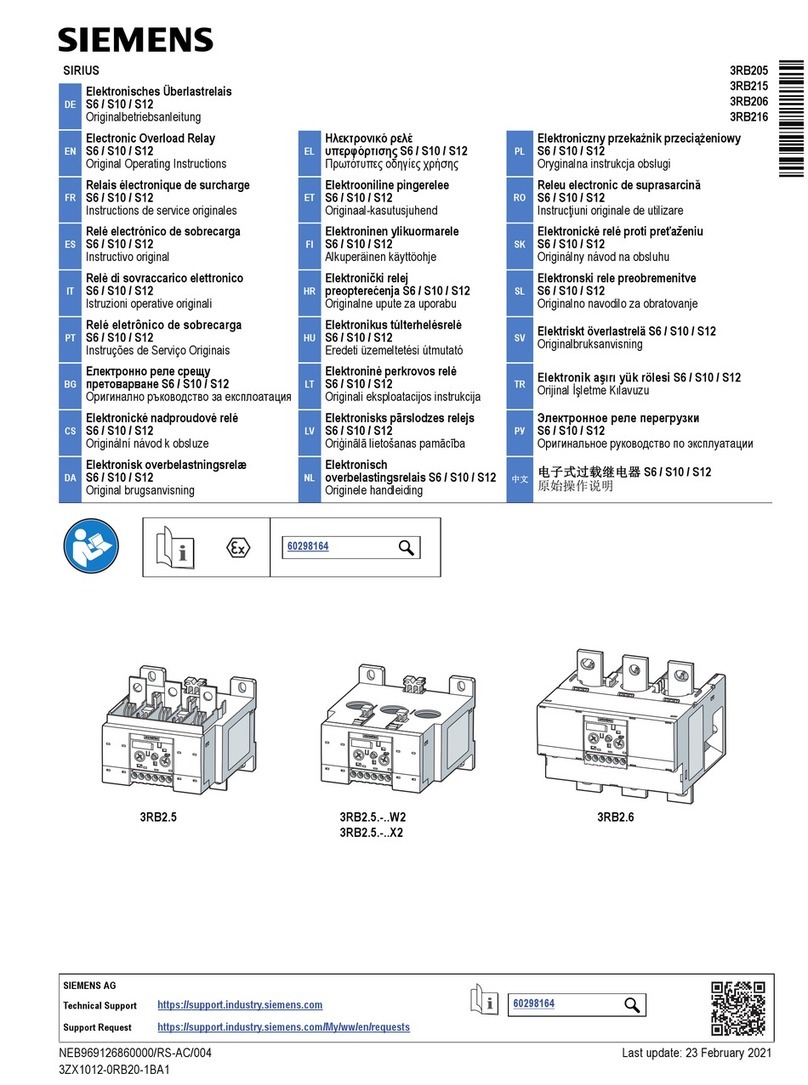 Siemens 3RB2 5 Series Original operating instructions