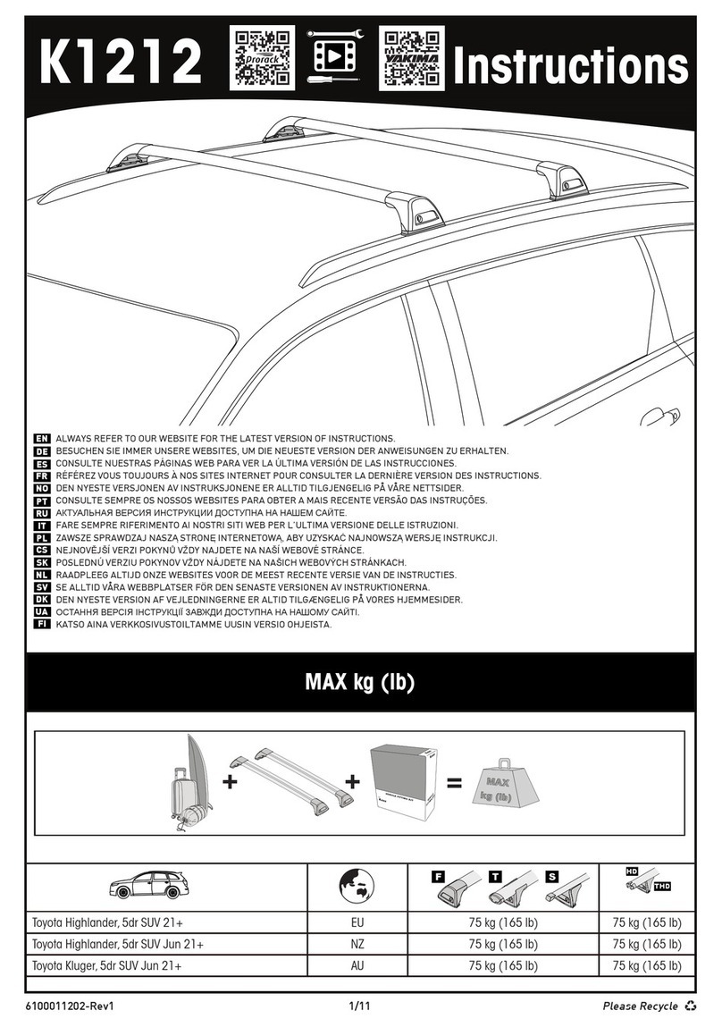 Yakima K1212 User manual