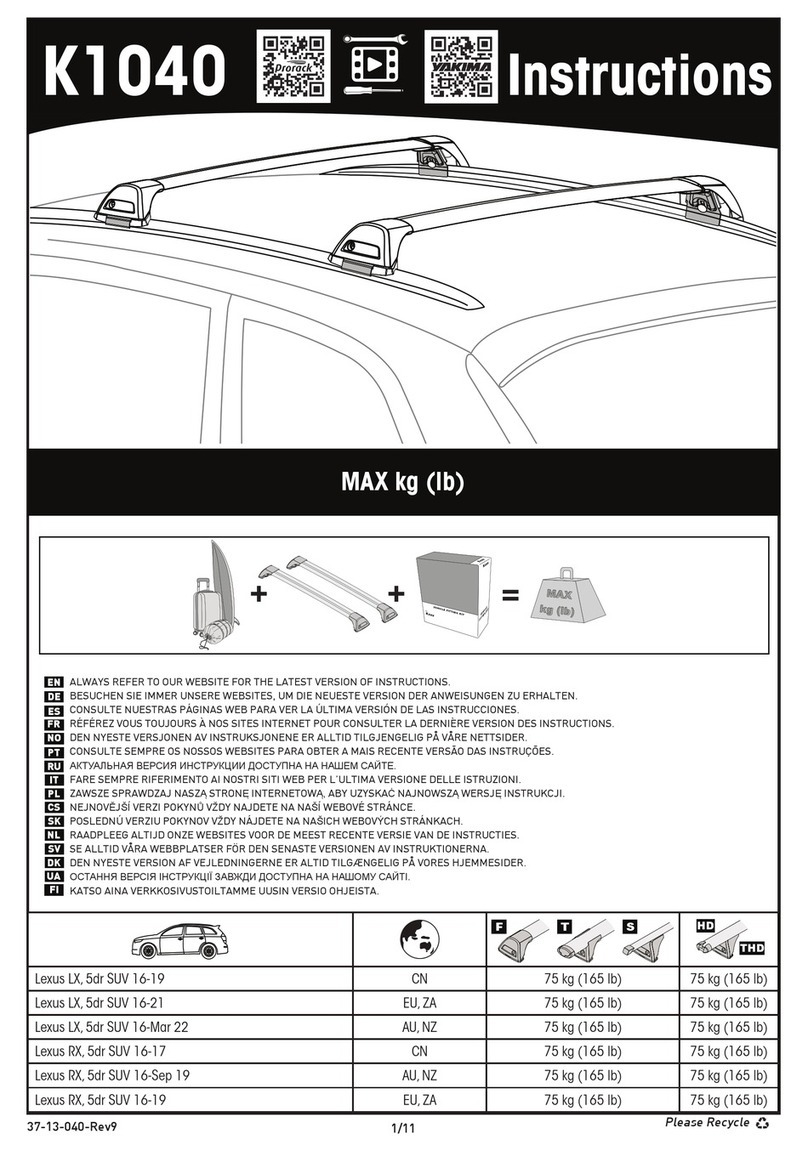 Yakima K1040 instructions