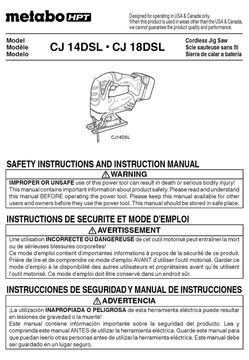 Metabo HPT CJ 14DSL Troubleshooting guide