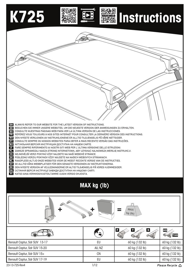 Yakima K725 instructions