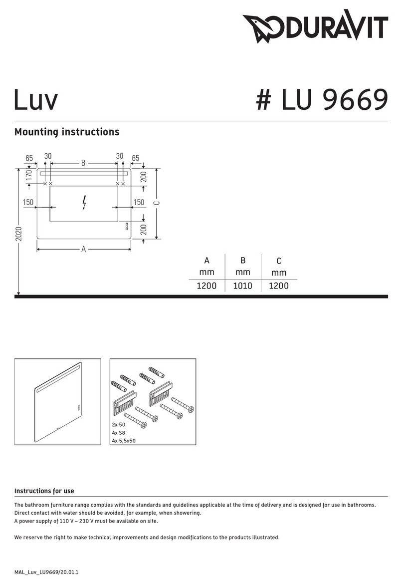 DURAVIT Luv LU 9669 manual DURAVIT Luv LU 9669 manual