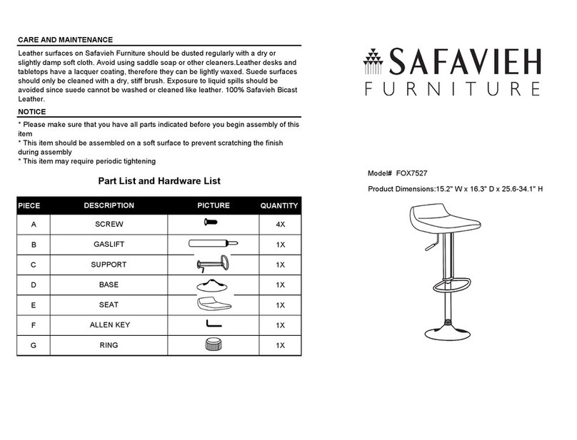 Safavieh Furniture Juji FOX7527 manual