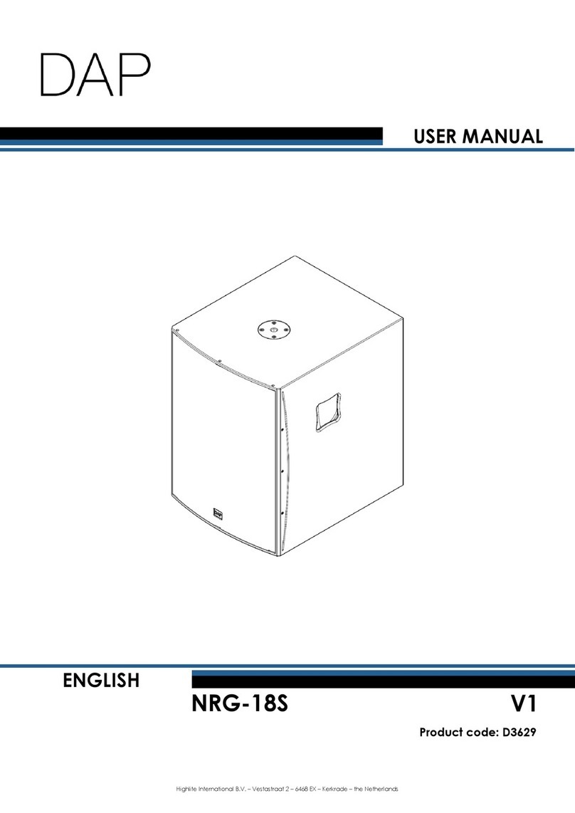 DAPAudio NRG-18S User manual