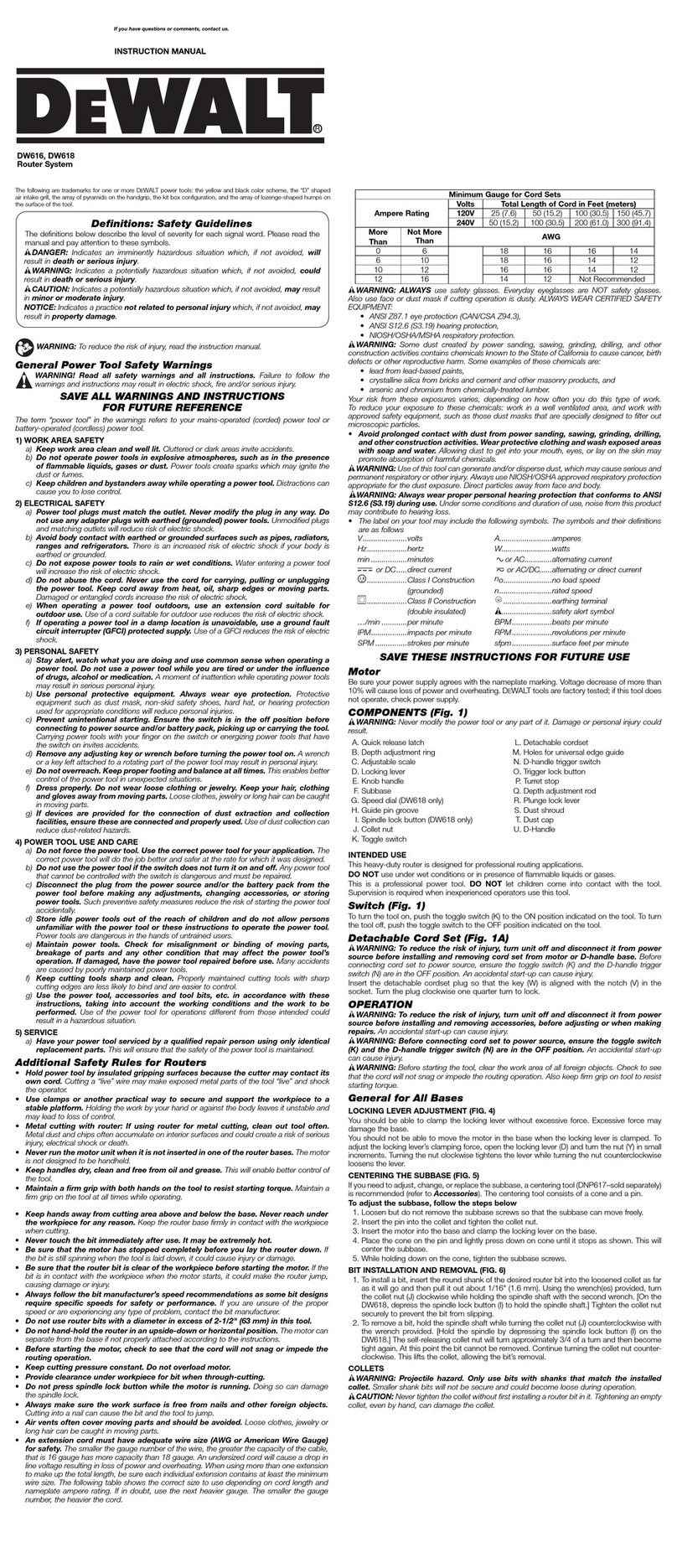DeWalt DW616 instruction manual