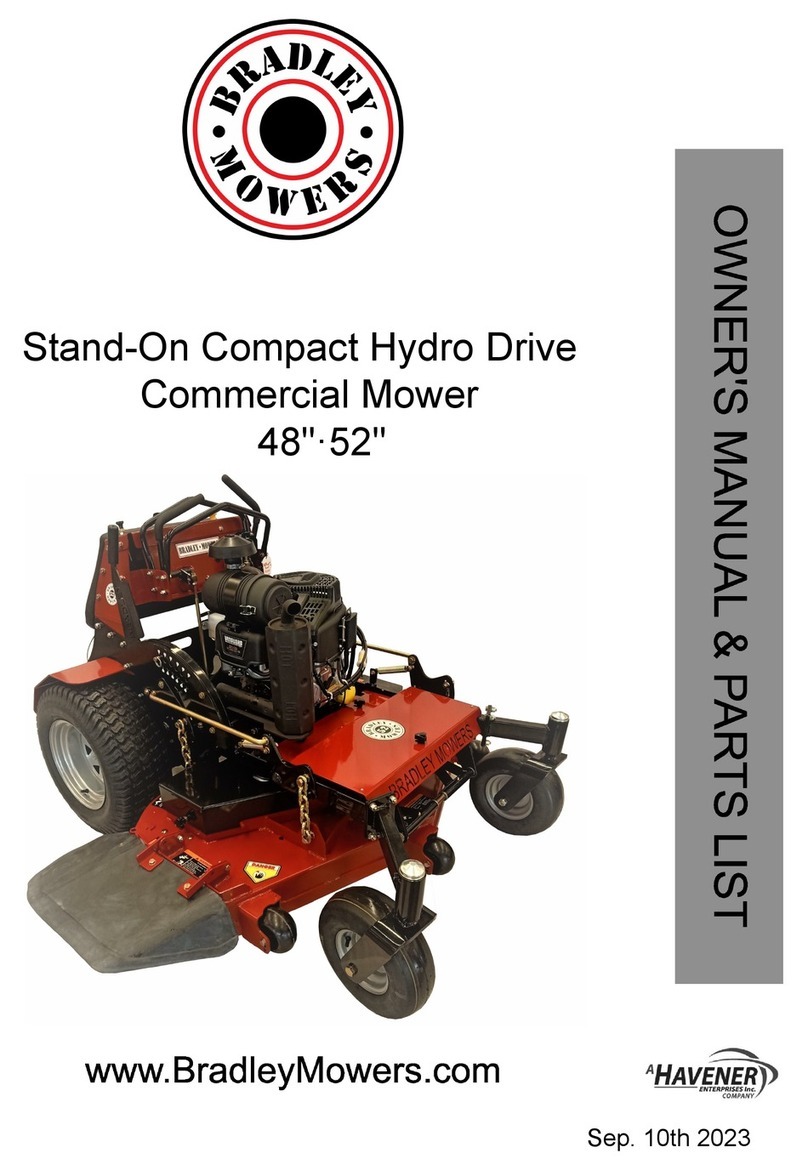 Havener Enterprises BRADLEY MOWERS 48 Owner's manual & parts list