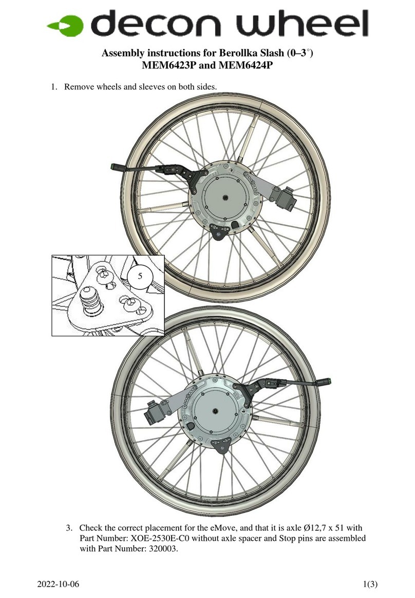 Decon wheel MEM6423P User manual