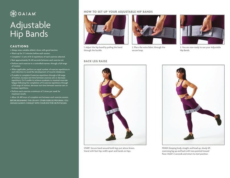 Gaiam Adjustable Hip Bands quick start guide
