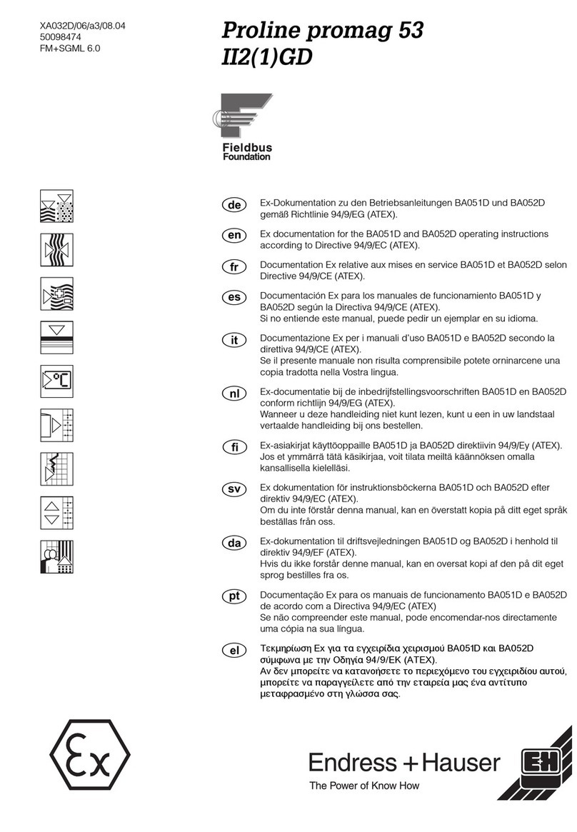 Endress+Hauser PROline promag 53 Documentation