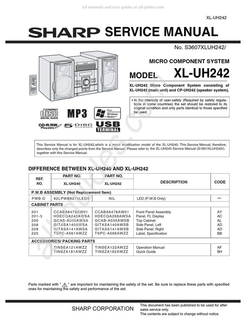 Sharp XL-UH242 User manual
