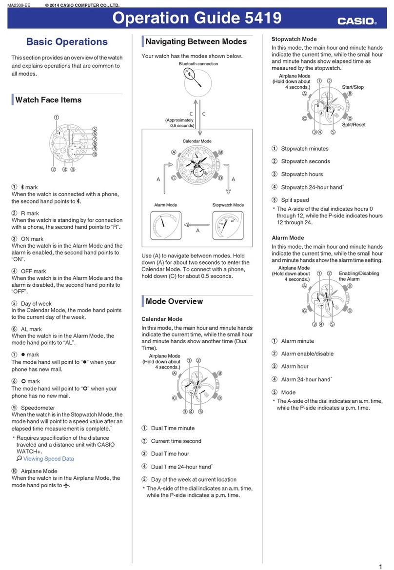 Casio 5419 User manual