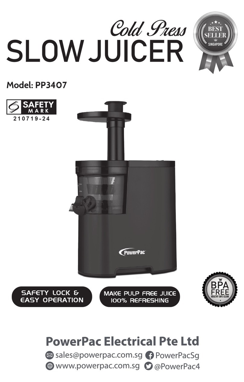 PowerPac Cold Press PP3407 manual