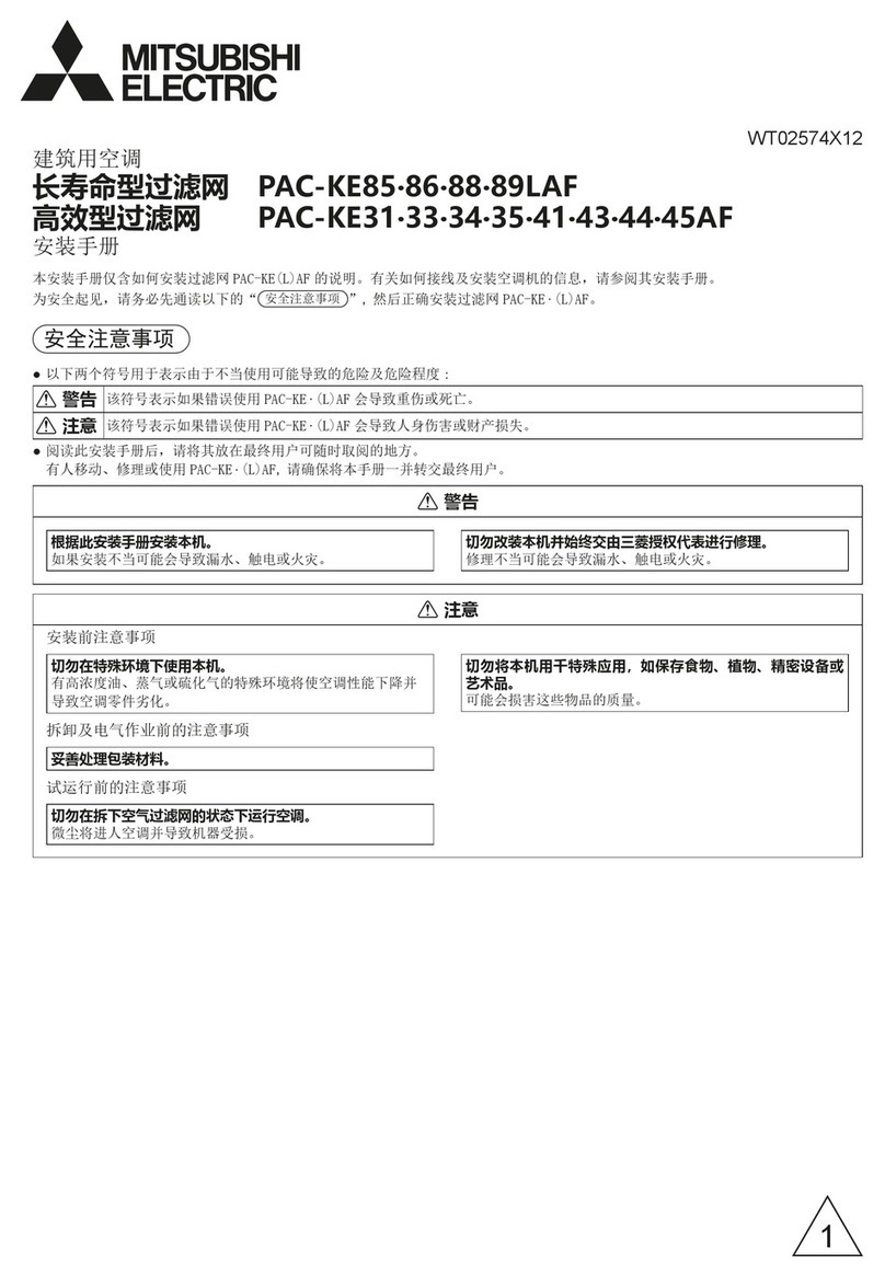 Mitsubishi Electric PAC-KE85LAF User manual