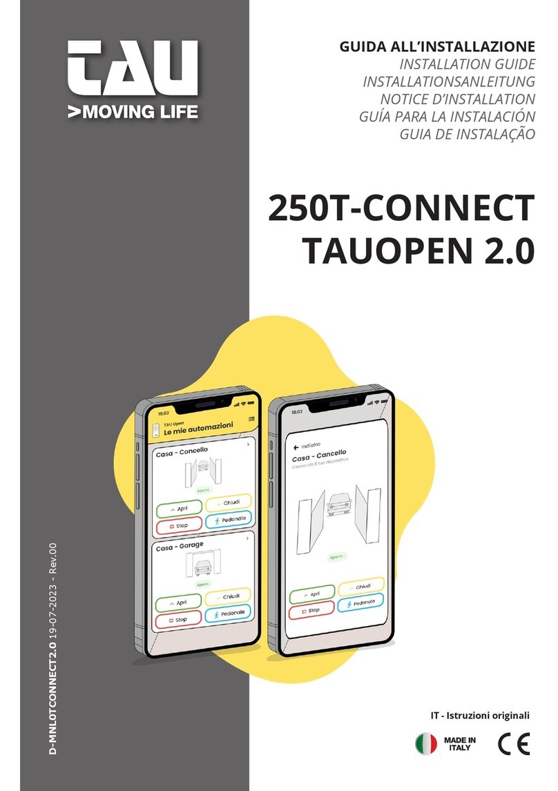 tau 250T-CONNECT TAUOPEN 2.0 installation guide