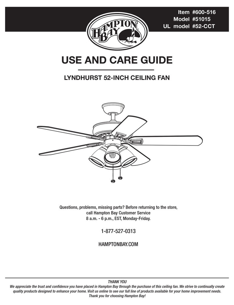 HAMPTON BAY LYNDHURST 51015 User manual HAMPTON BAY LYNDHURST 51015 User manual