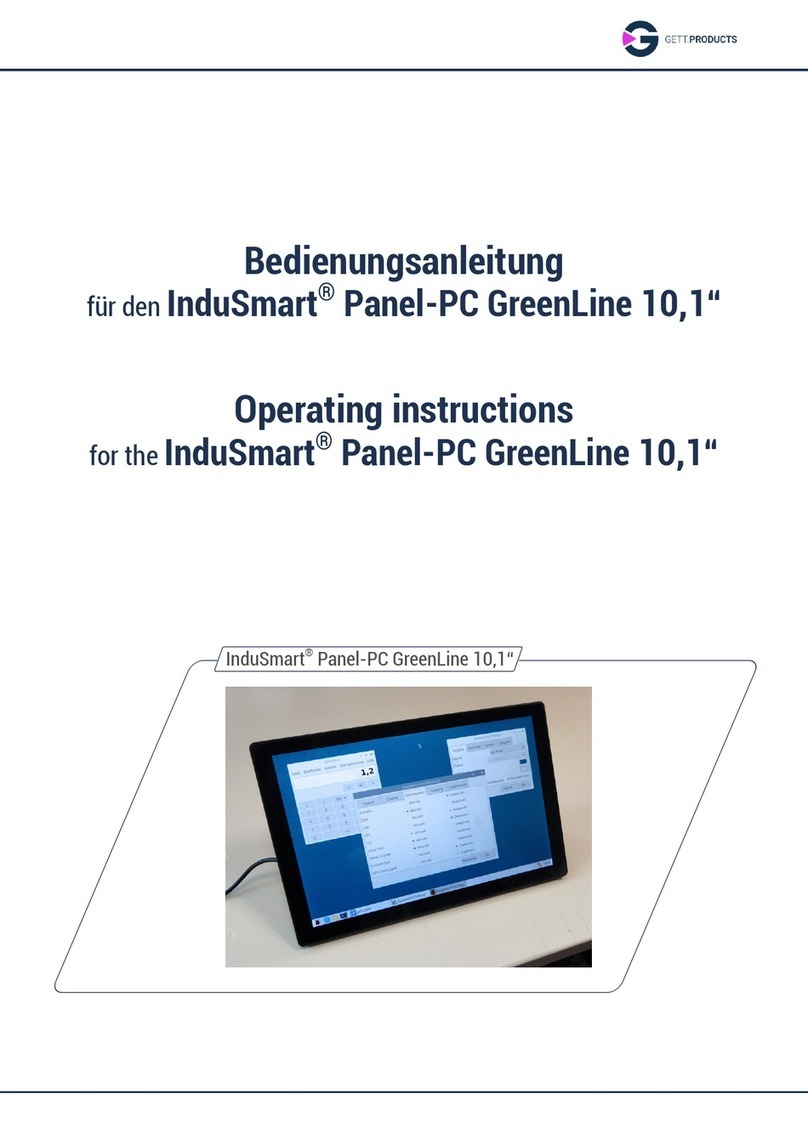 GETT InduSmart Panel-PC GreenLine 10,1 operating instructions
