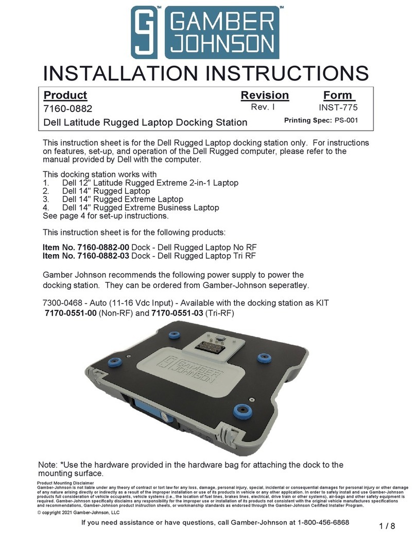 Gamber Johnson 7160-0882 installation instructions