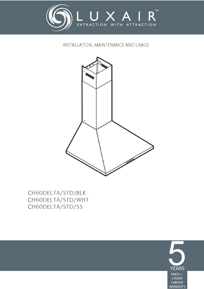 Luxair CH60DELTA/STD/BLK Installation, maintenance and usage