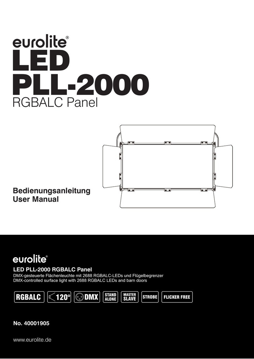 EuroLite LED PLL-2000 RGBALC Panel User manual