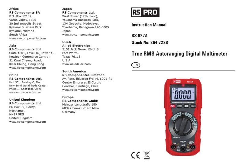 RS PRO RS-927A instruction manual