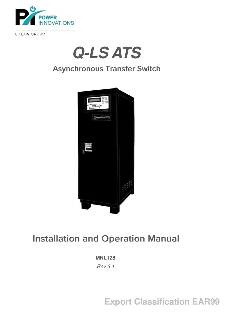Power Innovations Q-LS ATS Installation and operation manual