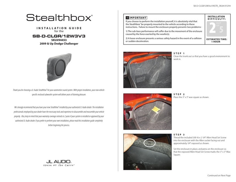 JL Audio Stealthbox SB-D-CHLGR/12W3v3 installation guide