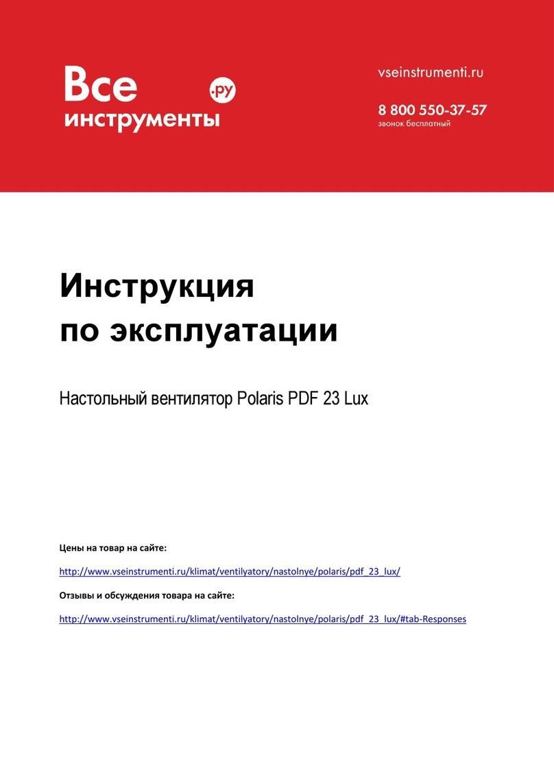 Polaris PDF 23 Lux User manual