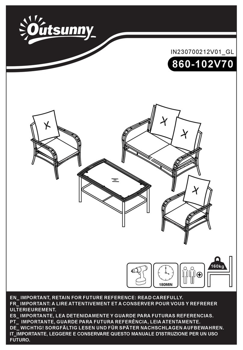 Outsunny 860-102V70 User manual Outsunny 860-102V70 User manual