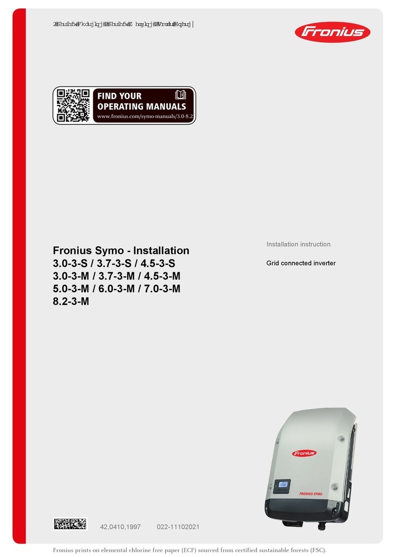 FRONIUS Symo 3.7-3-S Installation instruction FRONIUS Symo 3.7-3-S Installation instruction