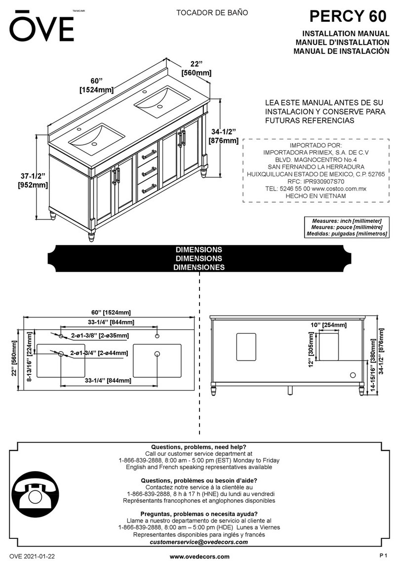 OVE PERCY 60 User manual
