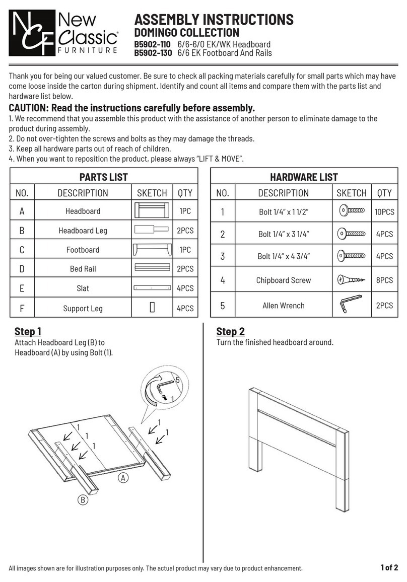 New Classic Furniture DOMINGO B5902-110 Assembly instructions