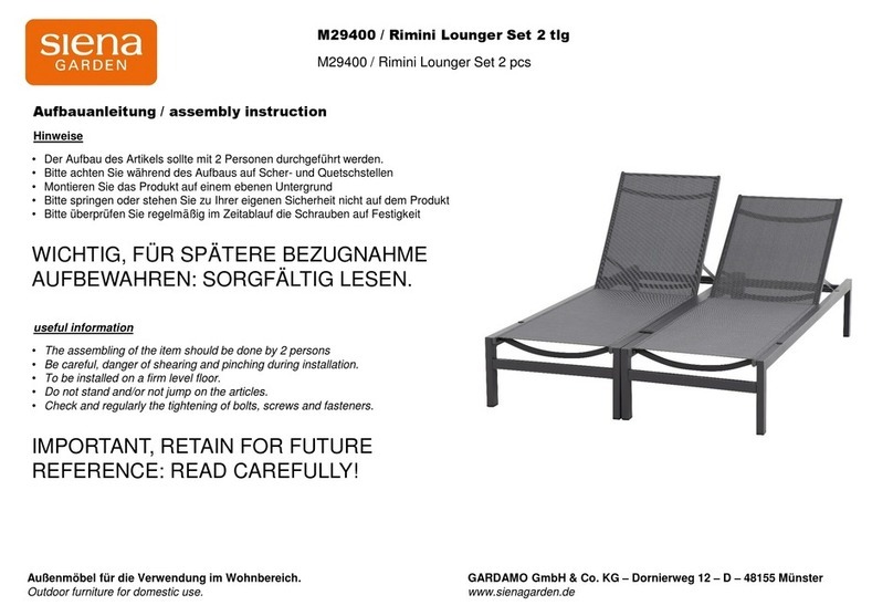 siena GARDEN Rimini M29400 User manual