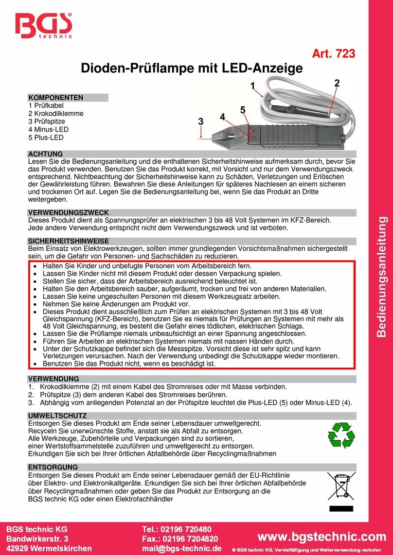 BGS technic BGS 723 manual