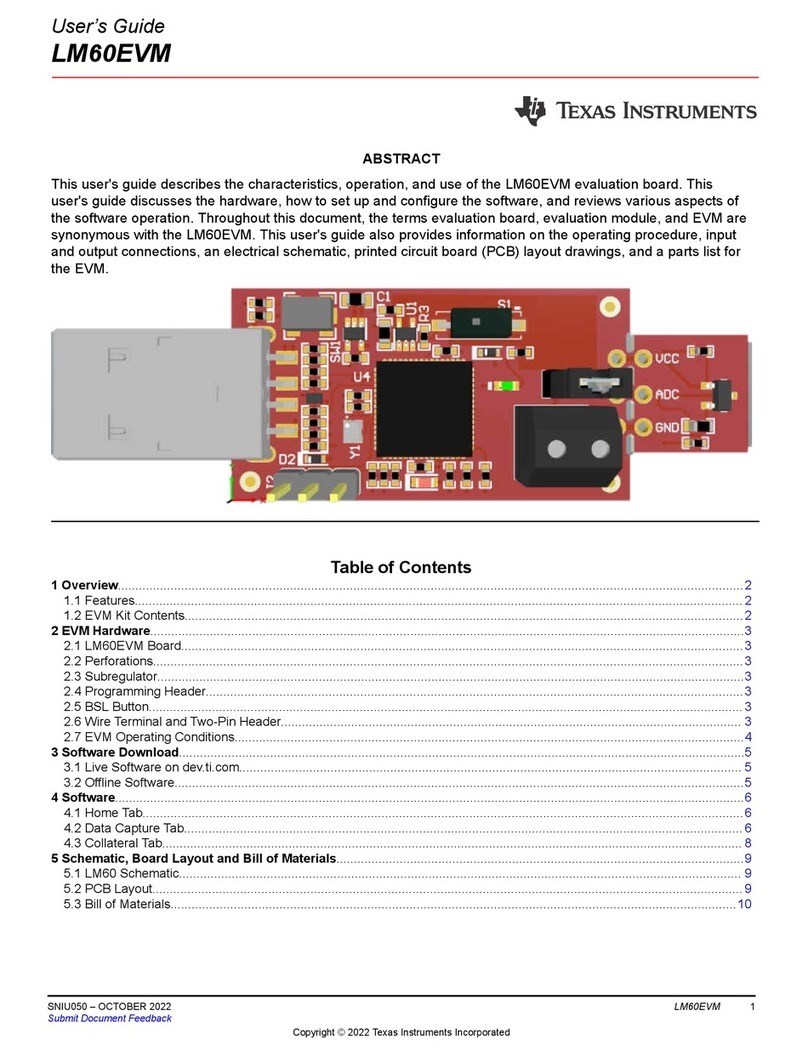 Texas Instruments LM60EVM User manual Texas Instruments LM60EVM User manual