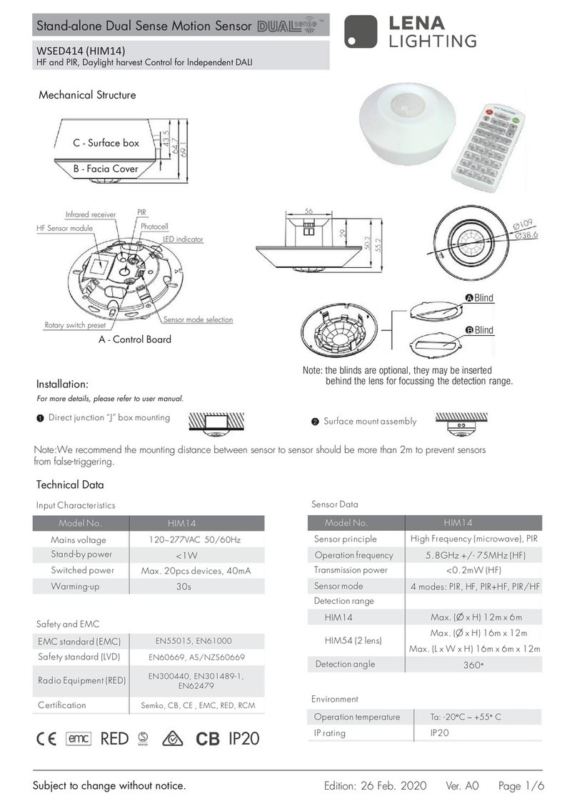 Lena Lighting Dual Sense WSED414 manual