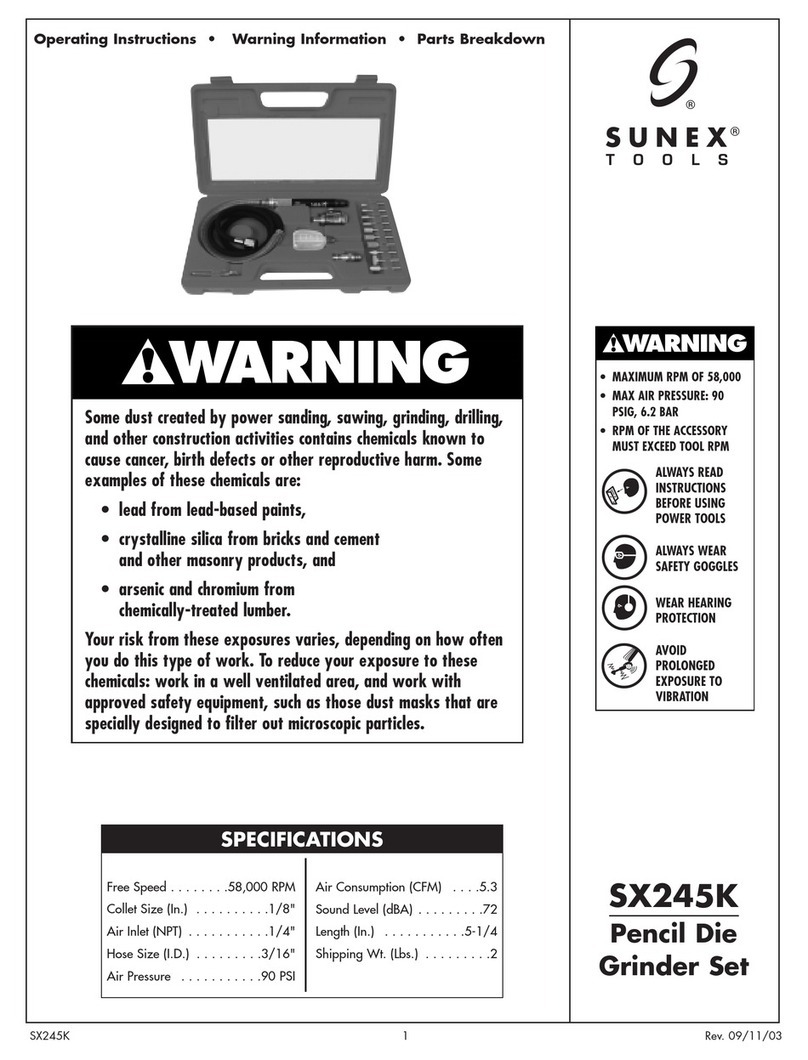 Sunex Tools SX245K operating instructions