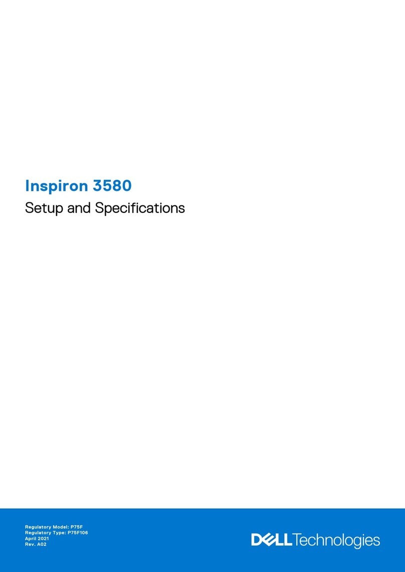 Dell Inspiron 3580 Operation and maintenance manual