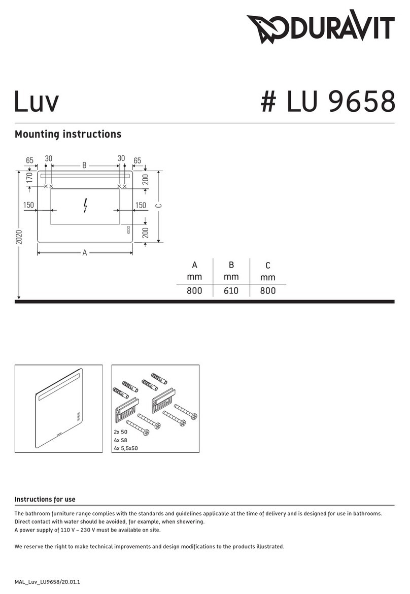 DURAVIT Luv LU 9658 Mounting instructions