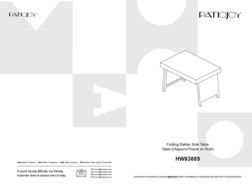 PATIOJOY HW63889 manual PATIOJOY HW63889 manual