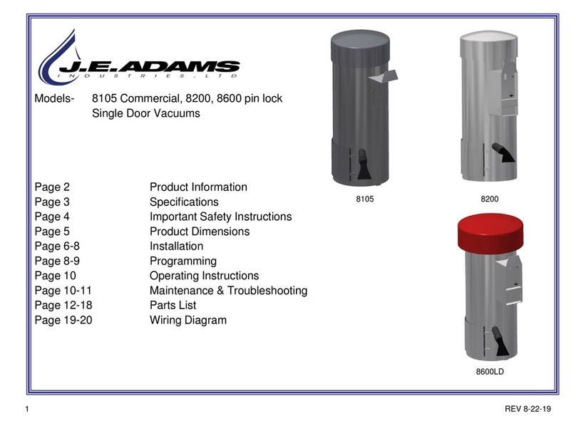 J.E. Adams 8200 manual