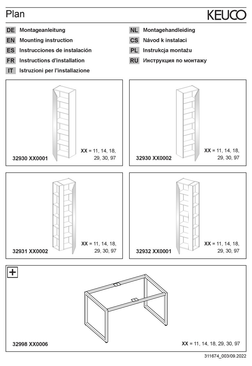 KEUCO Plan 32930 0001 Series Mounting instruction