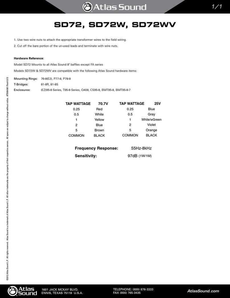 Atlas SD72 User manual