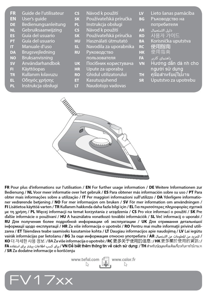 TEFAL FV1712E0 User manual TEFAL FV1712E0 User manual