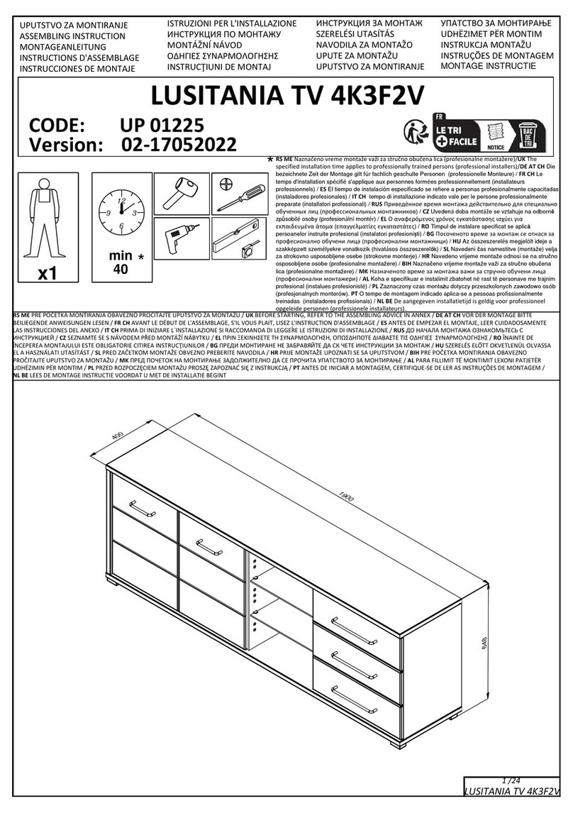 Dedeman LUSITANIA TV 4K3F2V Assembling Instruction