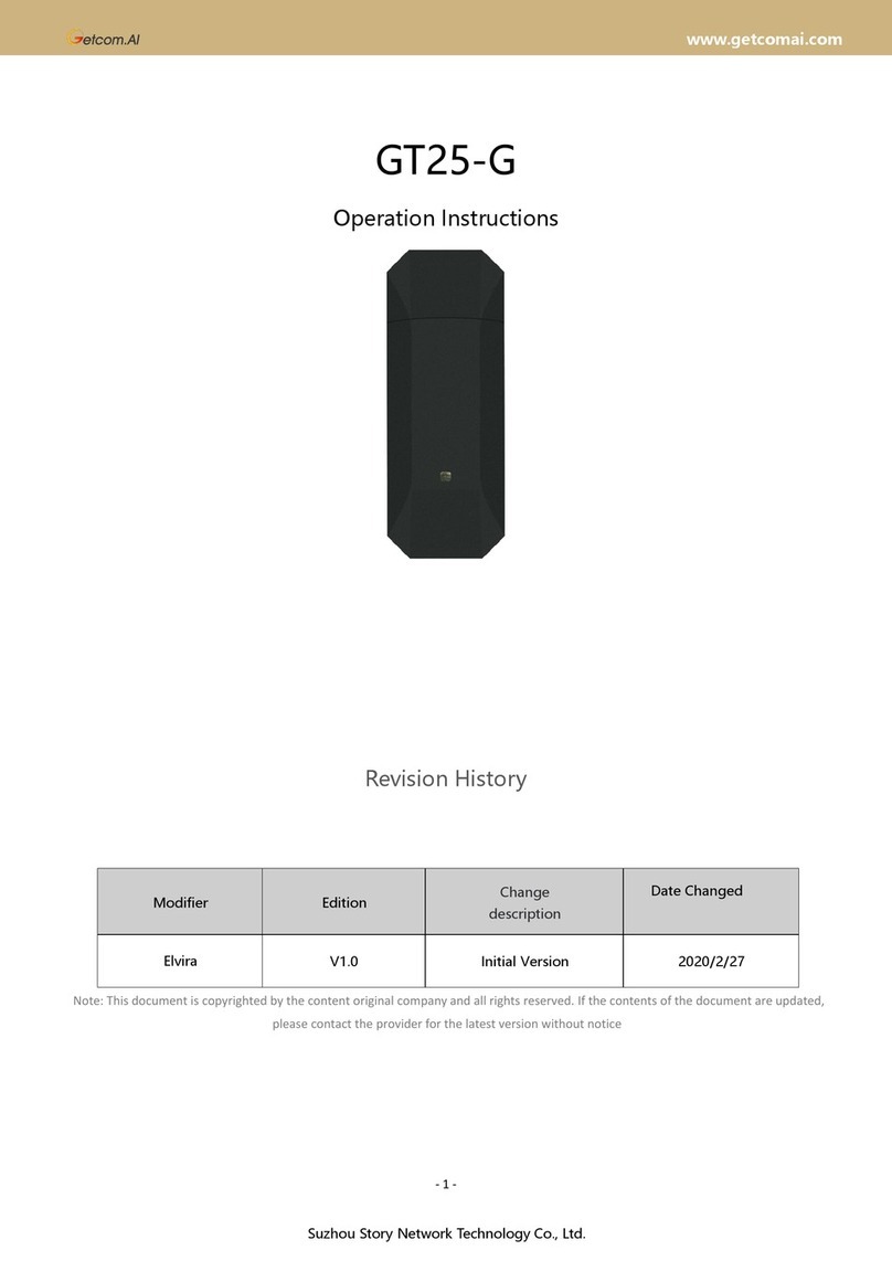 Story Network GT25-G Operation instructions Story Network GT25-G Operation instructions