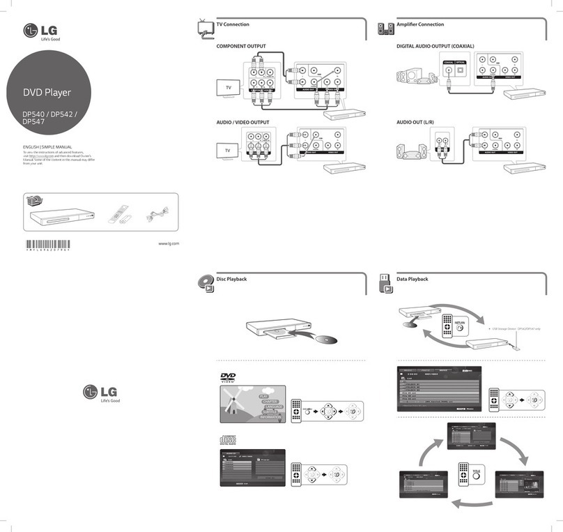 LG DP540 Specification sheet