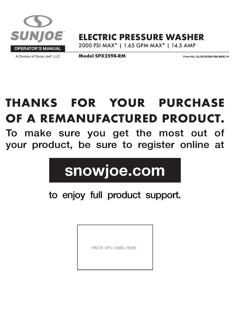 SNOWJOE SUNJOE SPX2598-RM User manual