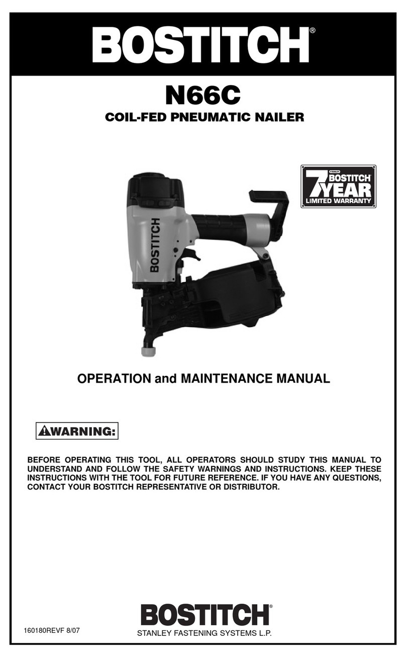 Bostitch N66C Operation and maintenance manual