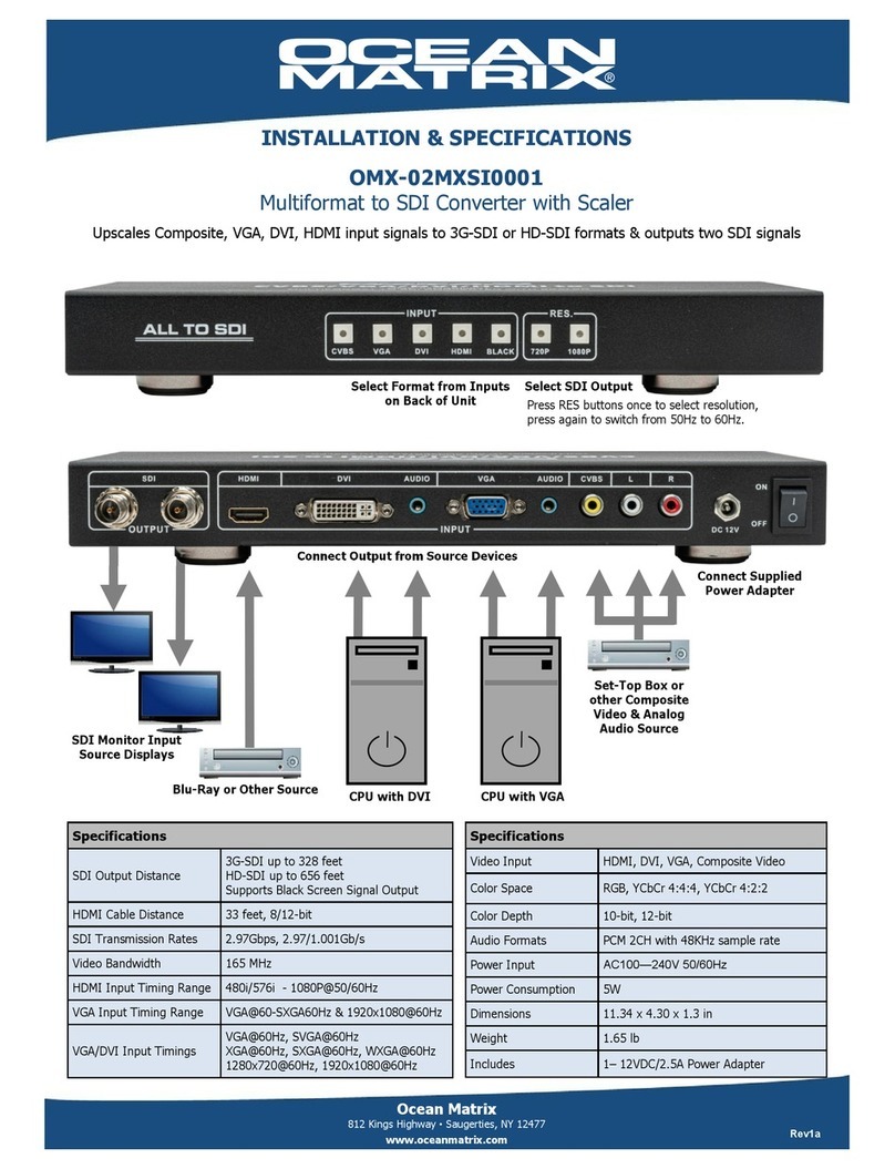Ocean Matrix OMX-02MXSI0001 User manual