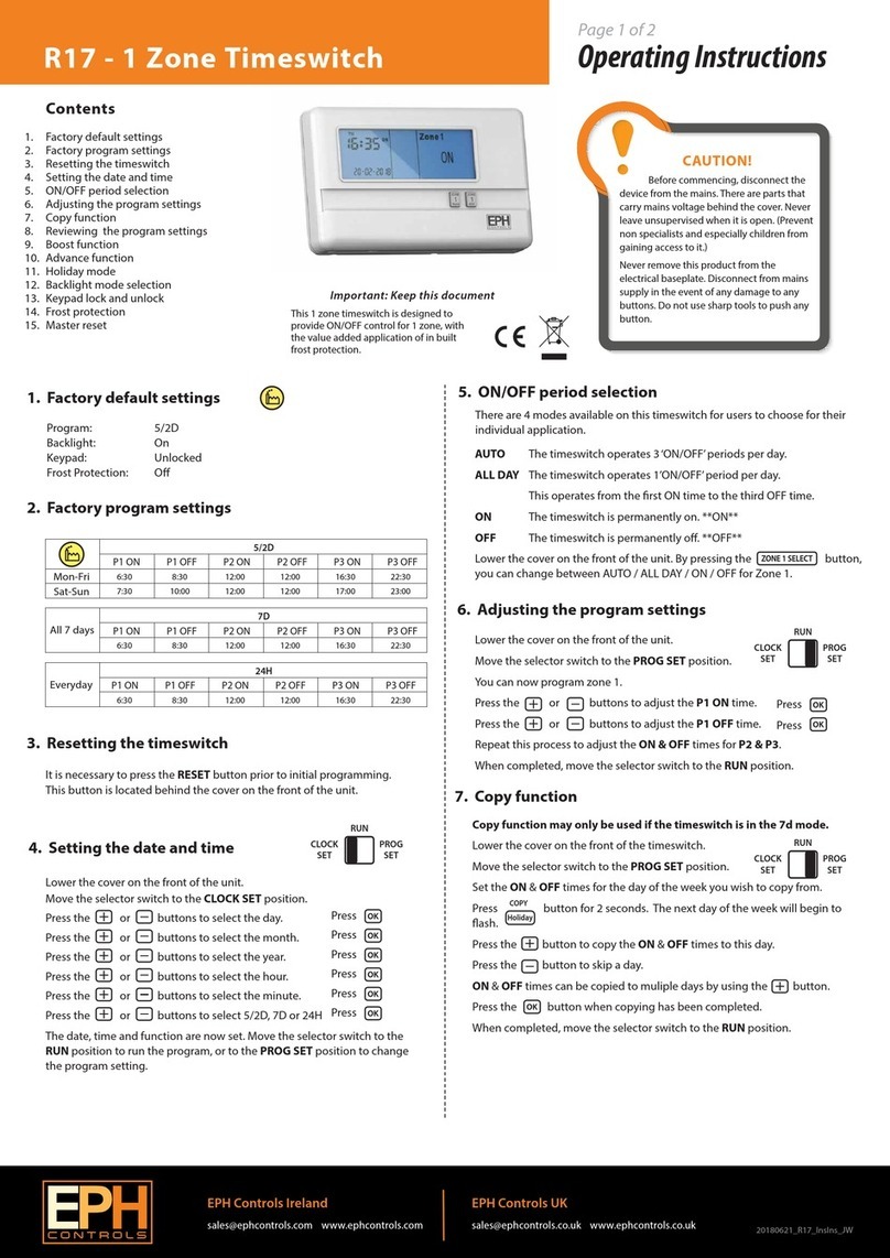 EPH R17 operating instructions